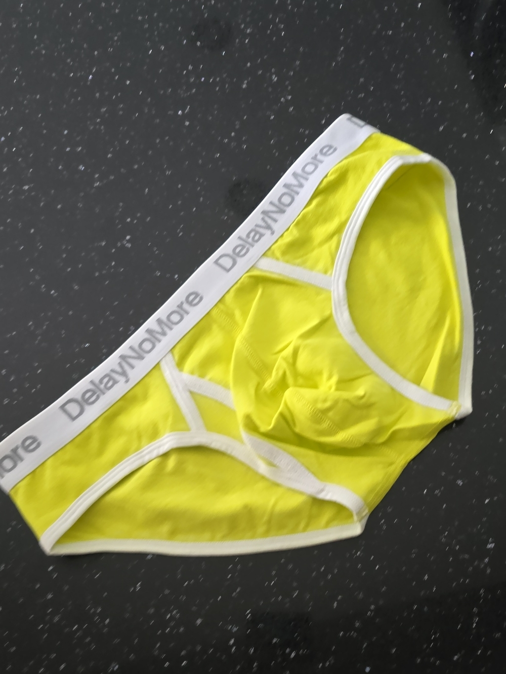 Neon Yellow Men’s Briefs with Contrast Trim